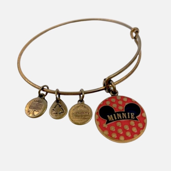 Alex and Ani Disney Minnie Mouse Bracelet Rafaelian Gold Bangle - Adjustable - Picture 1 of 13